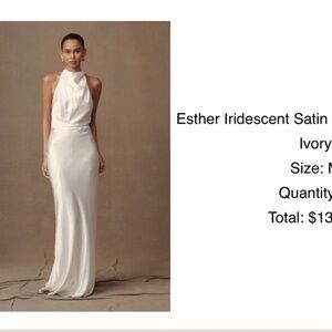 Iridescent Satin Ivory Dress
